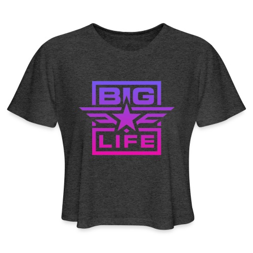 BIG LIFE PINK/PURPLE - Women's Cropped T-Shirt