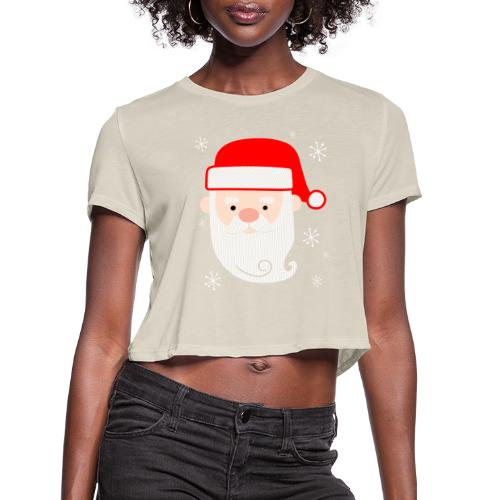 Santa Claus Texture - Women's Cropped T-Shirt