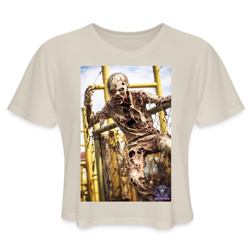 Zombie Kid Playground B08: Zombies Everyday Life - Women's Cropped T-Shirt
