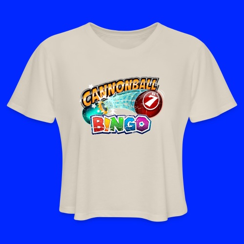 Vintage Cannonball Bingo Logo - Women's Cropped T-Shirt