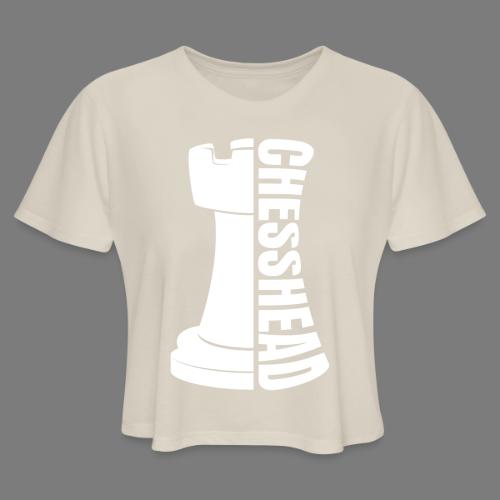 Chesshead Design for Chess Fans - Women's Cropped T-Shirt