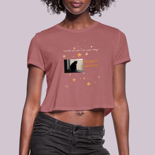 Naughty Boo Kitty - Women's Cropped T-Shirt