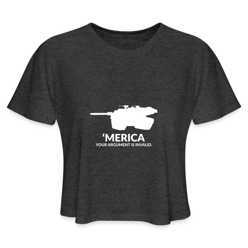 'Merica: Abrams Tank (L) - Women's Cropped T-Shirt