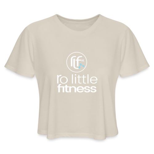 Ro Little Fitness - outline logo - Women's Cropped T-Shirt