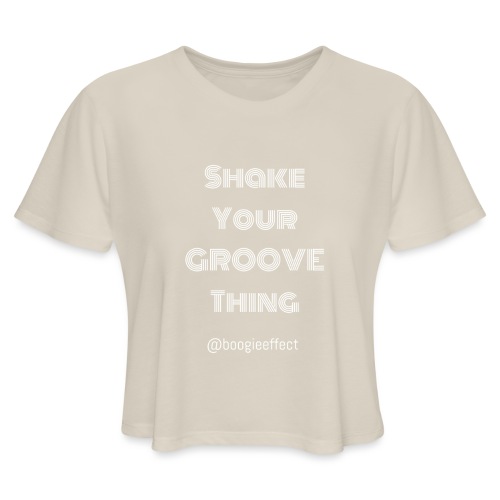 shake your groove thing white - Women's Cropped T-Shirt
