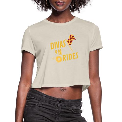 Divas-N-Rides Road Trip Graphics - Women's Cropped T-Shirt