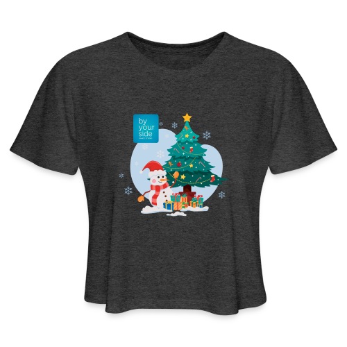 BYS Christmas Scene Logo - Women's Cropped T-Shirt