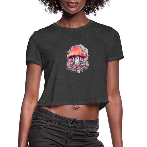Mushroom Fun Room - Women's Cropped T-Shirt