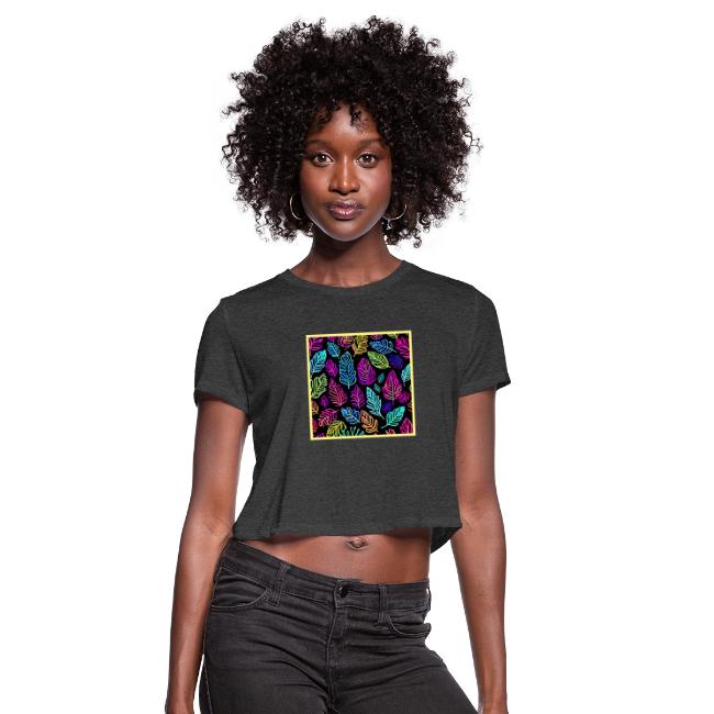 Luminous Foliage Tapestry: Neon Leaves Symphony