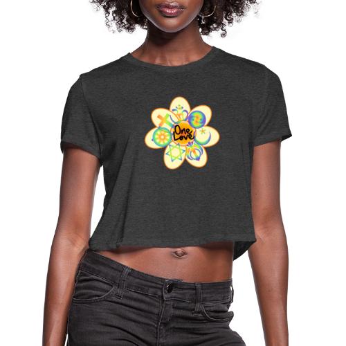 One Love Flower - Women's Cropped T-Shirt