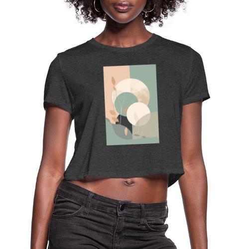 Day to Night in the Garden - Women's Cropped T-Shirt