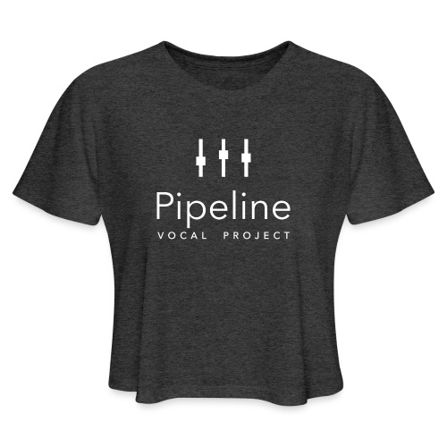 Pipeline White Logo - Women's Cropped T-Shirt