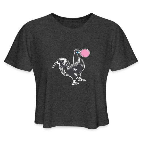 Chicken Chews Bubble Gum - Women's Cropped T-Shirt