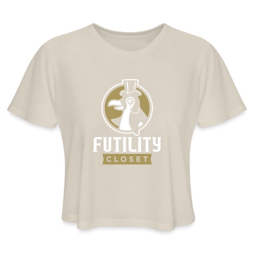 Futility Closet Logo - Reversed - Women's Cropped T-Shirt