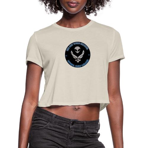 BlackOpsTrans1-FrontOnly - Women's Cropped T-Shirt