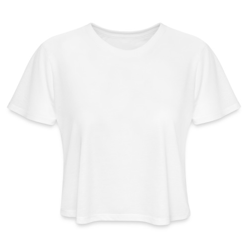 tribeca citizen stacked logo in white - Women's Cropped T-Shirt