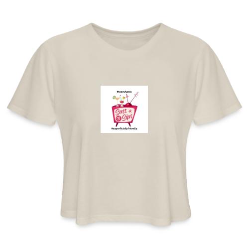 sassnsips com team agnes - Women's Cropped T-Shirt