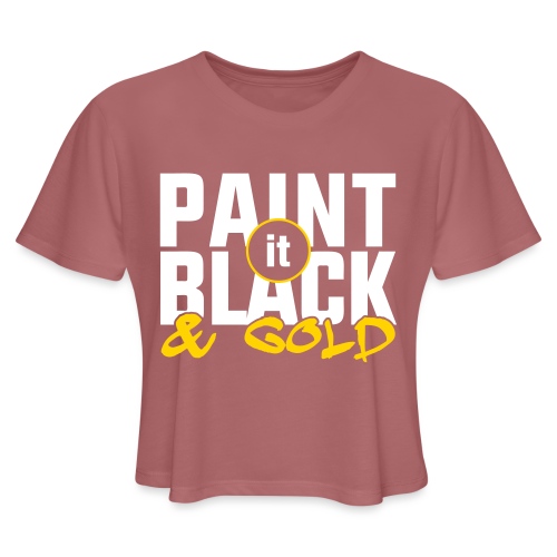Black And Gold Women's T-Shirts - Women's Cropped T-Shirt