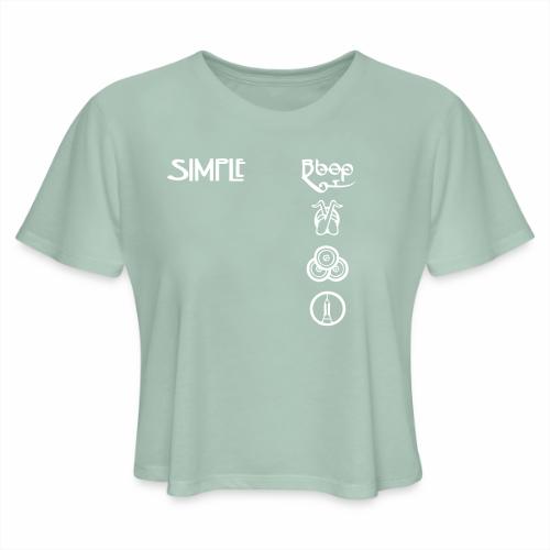 simplesymbolsvert - Women's Cropped T-Shirt