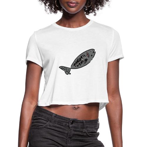 Grilled Fish - Women's Cropped T-Shirt