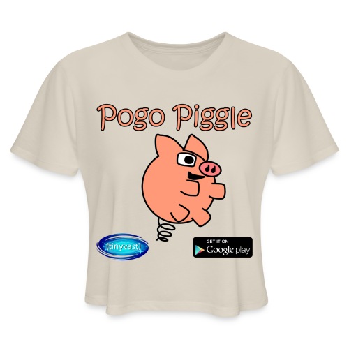 Pogo Piggle - Women's Cropped T-Shirt