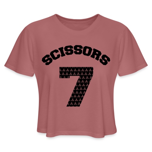 Scissors Seven - Women's Cropped T-Shirt