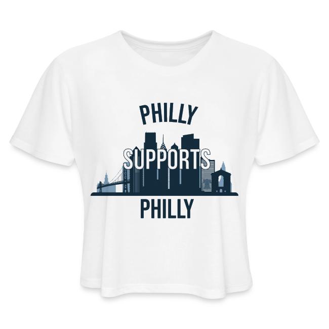 Philly Supports Philly skyline blue transparentbg