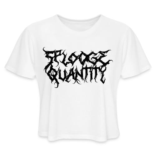Splooge Quantity (Black Text) - Women's Cropped T-Shirt
