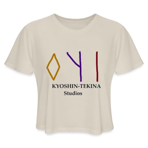 Kyoshin-Tekina Studios logo (black test) - Women's Cropped T-Shirt