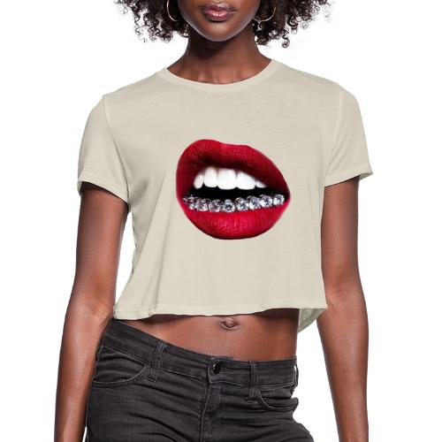 Diamond Smile - Women's Cropped T-Shirt