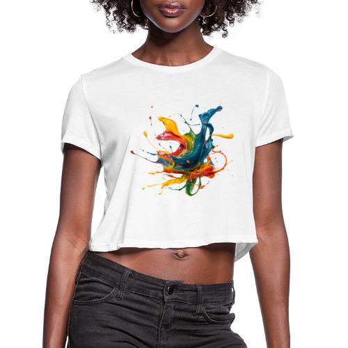 Chromatic Flow - Women's Cropped T-Shirt