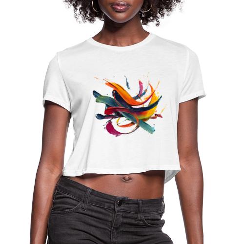 Colorful Waves - Women's Cropped T-Shirt