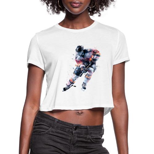 Hockey: Frozen Motion - Women's Cropped T-Shirt
