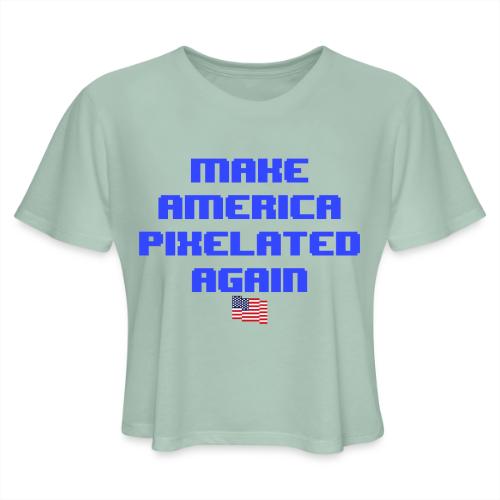 Pixelated America - Women's Cropped T-Shirt
