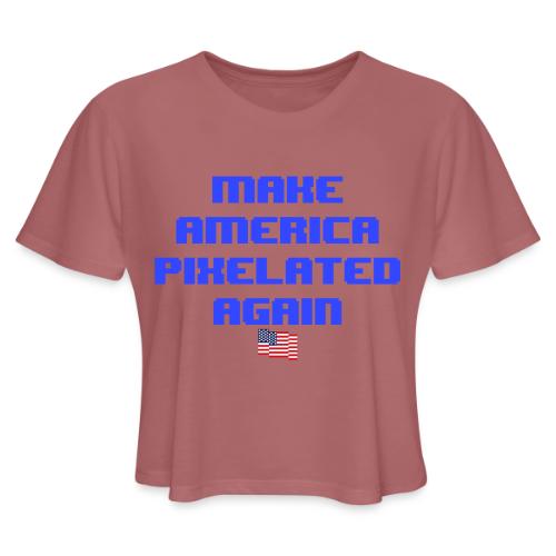Pixelated America - Women's Cropped T-Shirt