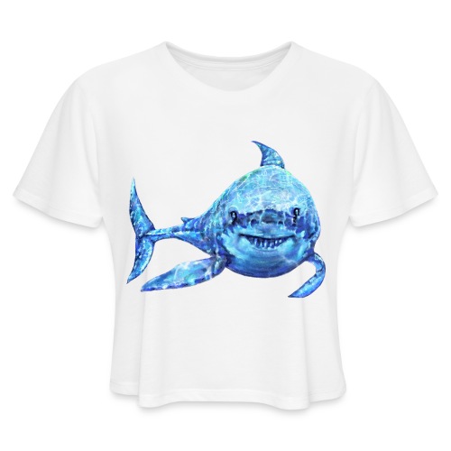 sharp shark - Women's Cropped T-Shirt