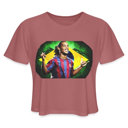 Ronaldinho Brazil/Barca print - Women's Cropped T-Shirt