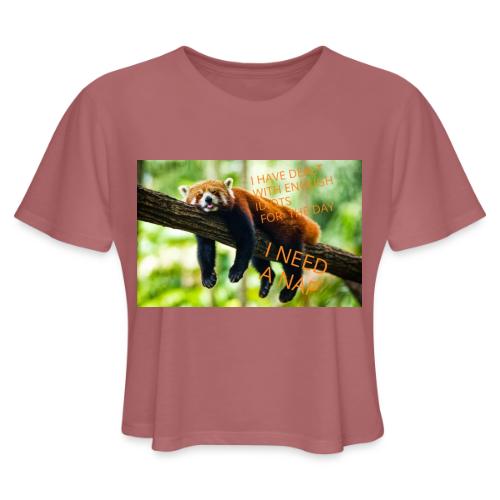 Fox napping meme - Women's Cropped T-Shirt