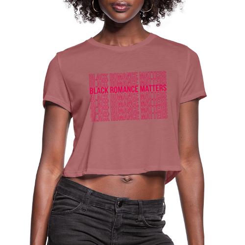 Black Romance Matters Grocery Bag tee - Women's Cropped T-Shirt