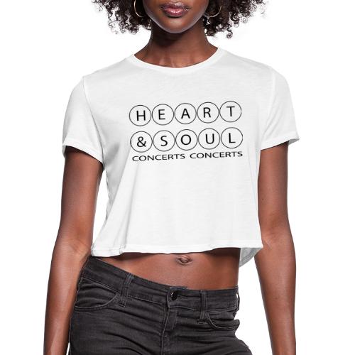Heart & Soul Concerts - text horizon (no fill) - Women's Cropped T-Shirt