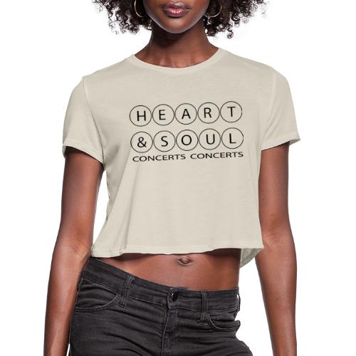 Heart & Soul Concerts - text horizon (no fill) - Women's Cropped T-Shirt
