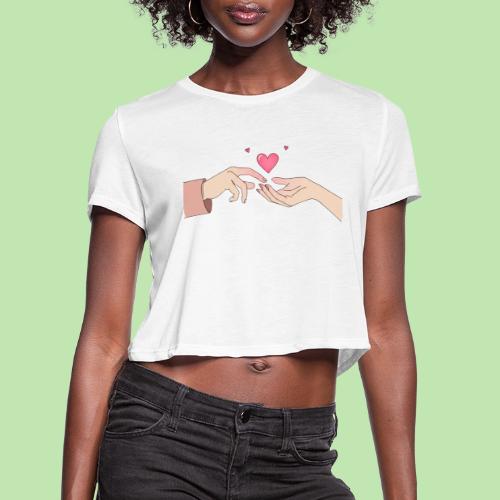 Valentine’s Touch - Women's Cropped T-Shirt