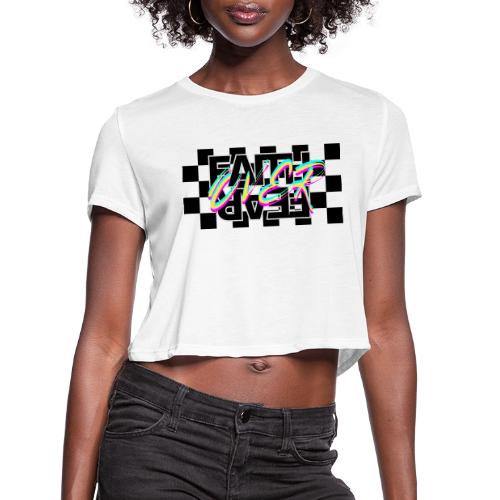 FAITH OVER FEAR Retro - Women's Cropped T-Shirt