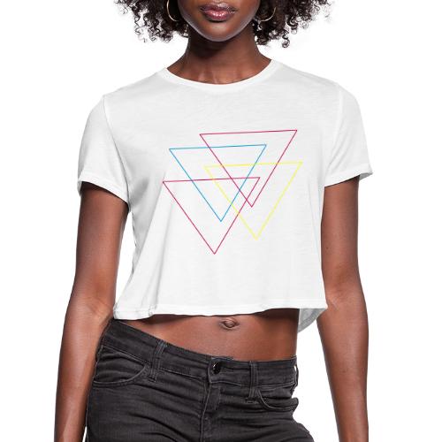 triangles - Women's Cropped T-Shirt
