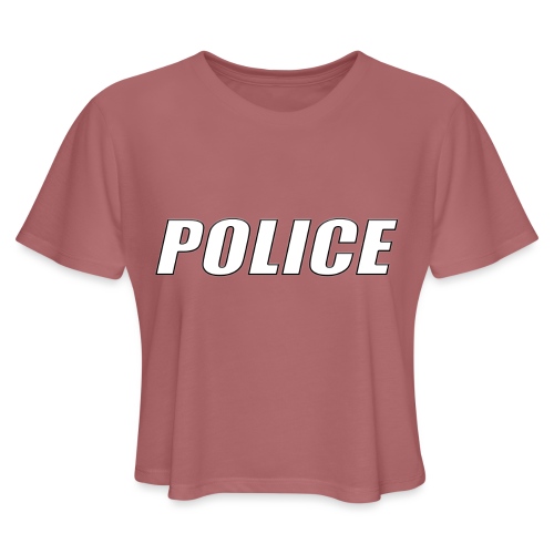 Police White - Women's Cropped T-Shirt