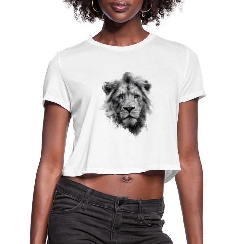 Lion: Monochrome King - Women's Cropped T-Shirt
