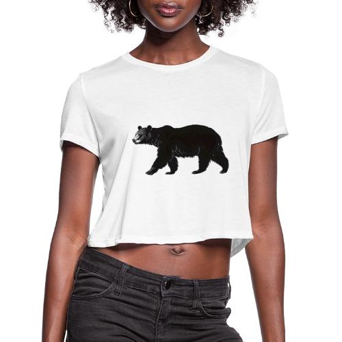 Midnight Black Bear - Women's Cropped T-Shirt