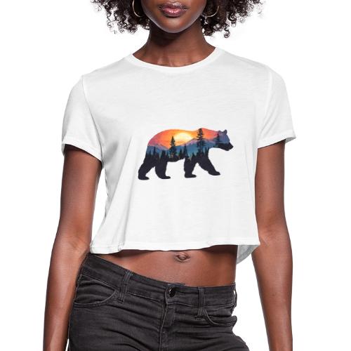 Mountain Spirit Bear - Women's Cropped T-Shirt