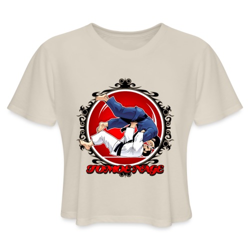 Judo Shirt Jiu Jitsu Shirt Throw Tomoe Nage - Women's Cropped T-Shirt