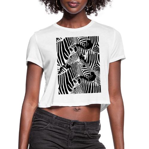 Zebras - Women's Cropped T-Shirt